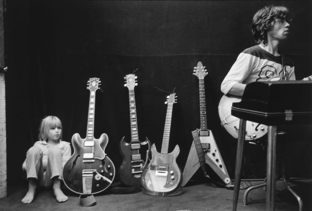 Photo de Mick Jagger et Jake Weber par Dominique Tarlé en 1971