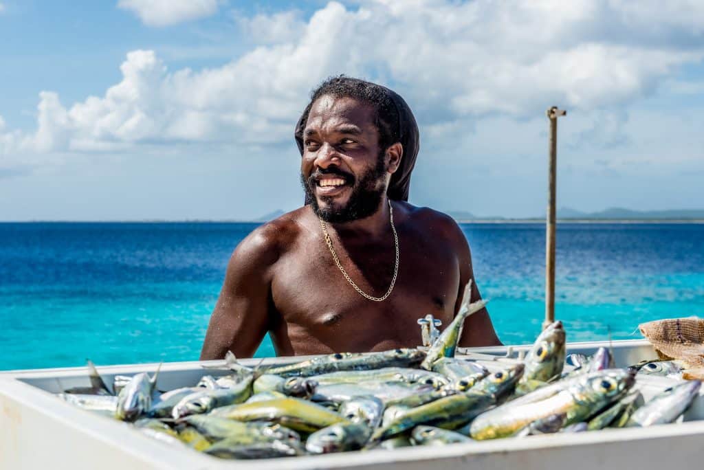 Big eye mackerel sustainable traditional fishing in Bonaire