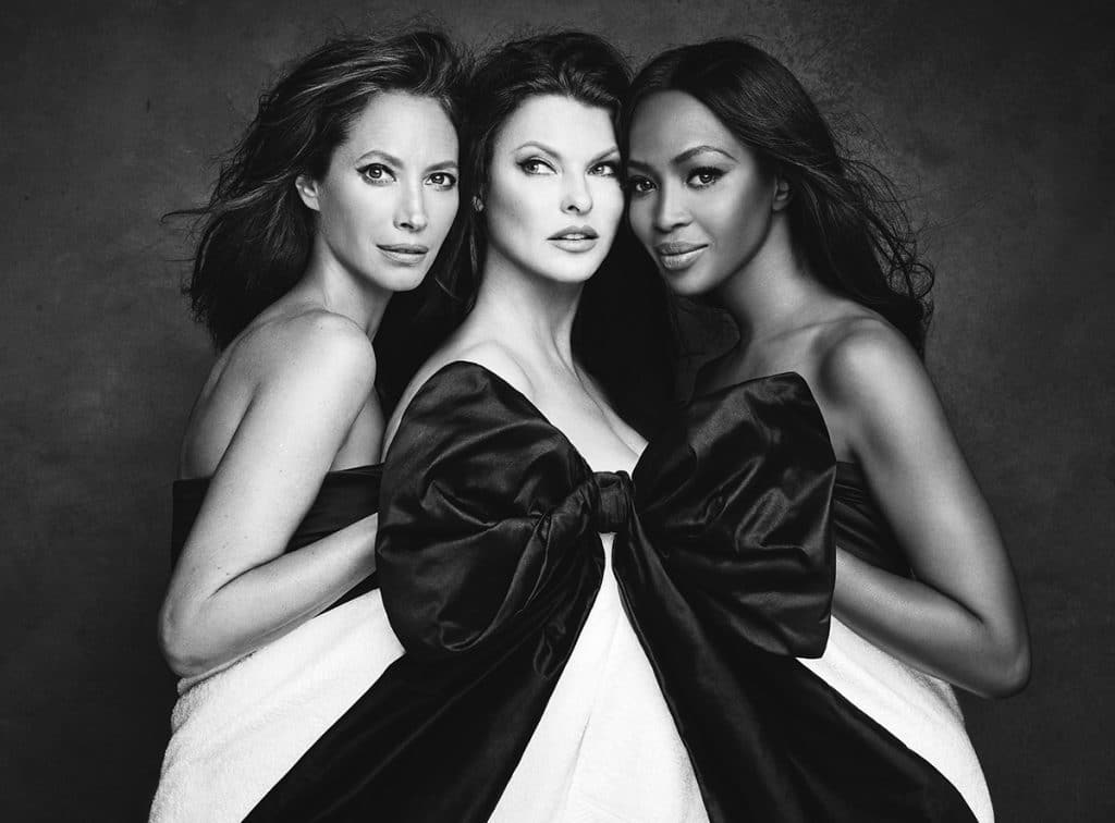 Photo of Christy, Linda, and Naomi by Demarchelier