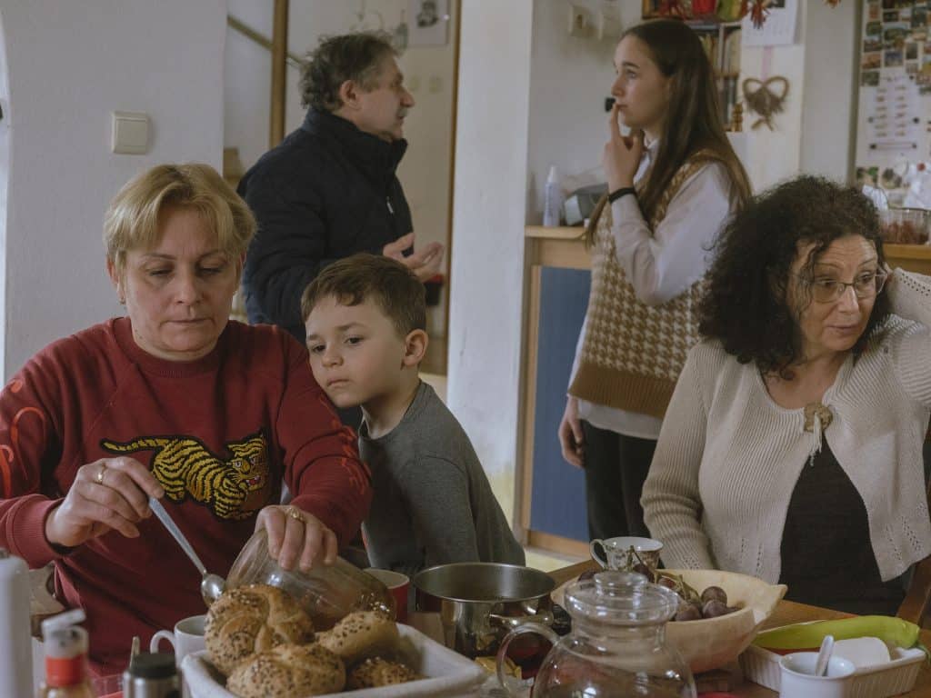 A 14-year-old girl from Odessa, being hosted with her brother and son by Iveta Hurna, in Presov, Slovakia. March 9, 2022 © Ismail Ferdous / Agence VU' for Blind