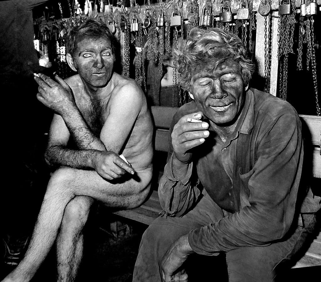 Archival Image I (Miners After Work, 1977)’, from the series ‘Coal Story‘ © Darek Fortas