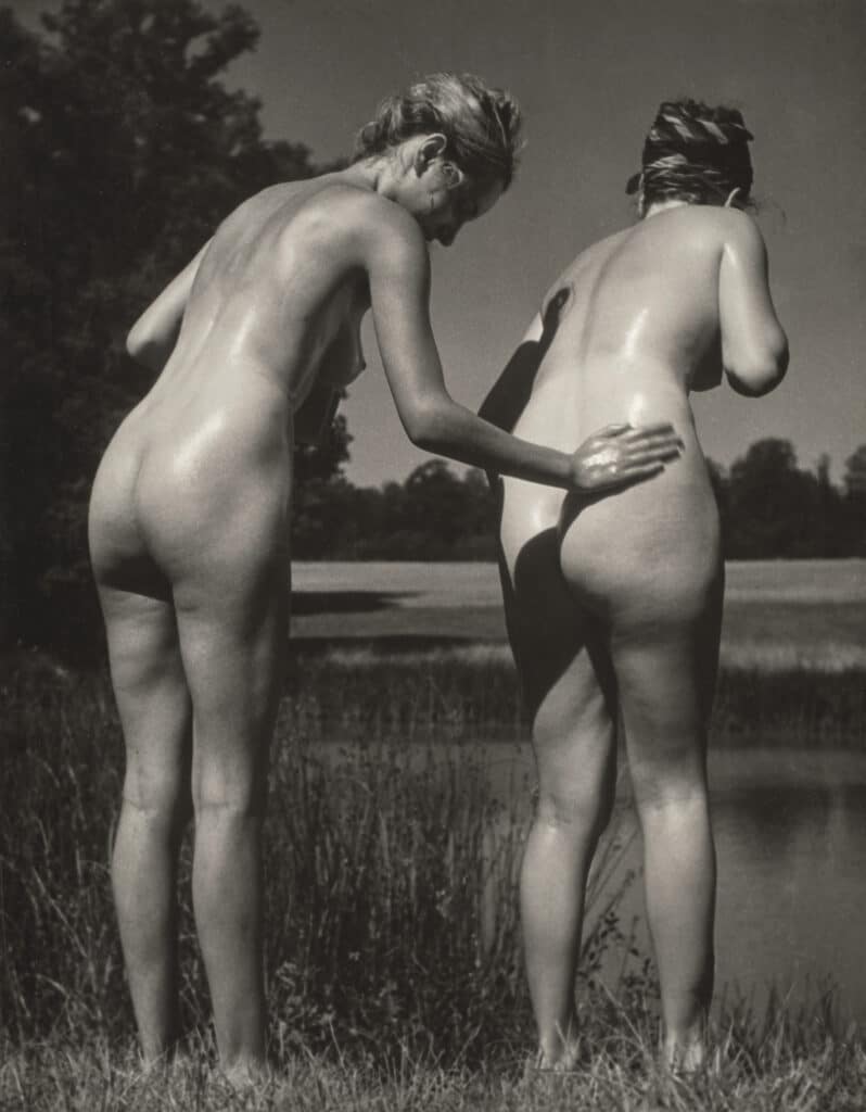 Two Female Nudes in the Open Air, Harvest, ca. 1930 © Ergy Landau
