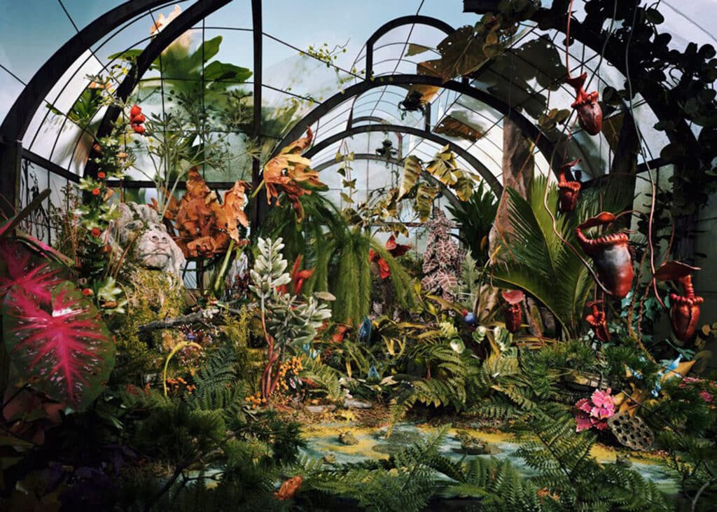 “Botanical Garden,” 2008. Archival pigment print (Total edition of 15 + 3 APs), 48 x 65 inches. © Lori Nix/Kathleen Gerber, courtesy of CLAMP, New York.