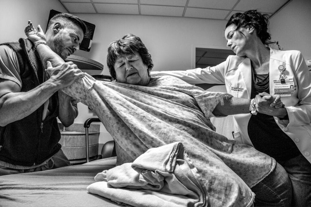 Dislocated Shoulder, Rhode Island Hospital, Providence 2017. © Eugene Richards
