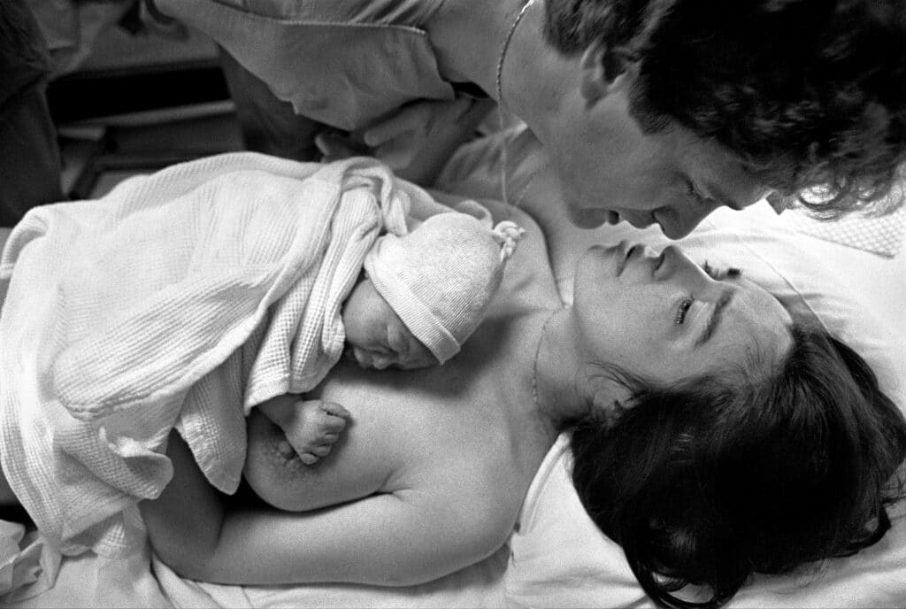 Jim and Sarina's first child, Washington DC, 1990. © Eugene Richards