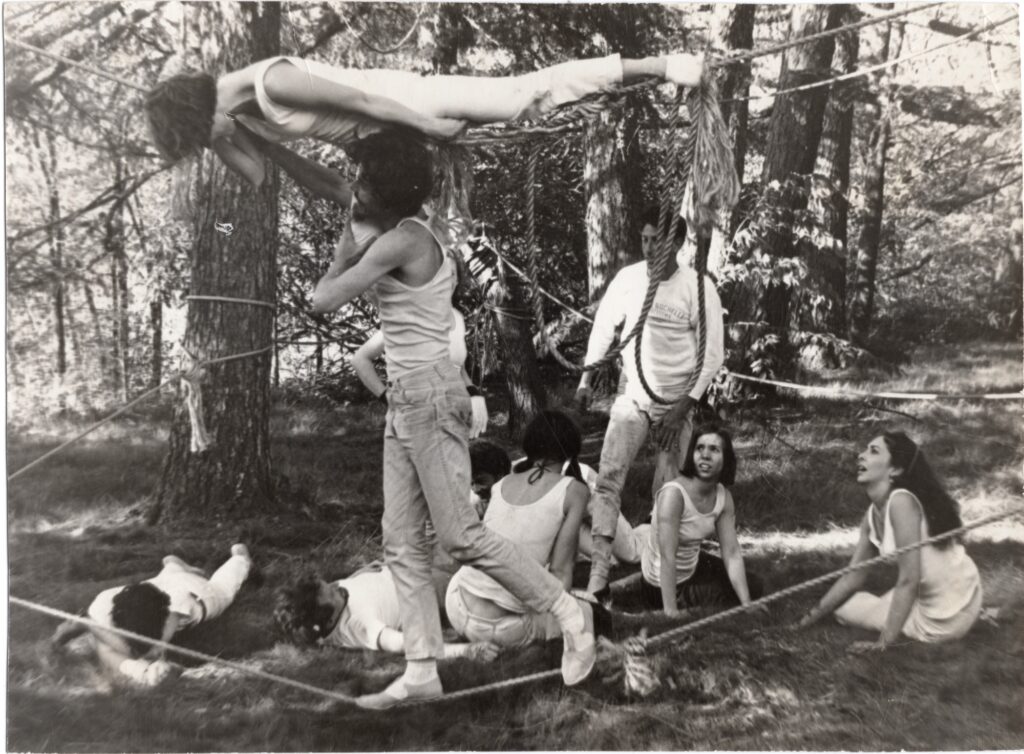 Water Light/Water Needle, 29 May 1966 Havemeyer Estate, Mahwah, NJ Photograph by Charlotte Victoria Courtesy of the Carolee Schneemann Foundation and Galerie Lelong & Co., Hales Gallery, and P.P.O.W, New York and © Carolee Schneemann Foundation / ARS, New York and DACS, London 2022