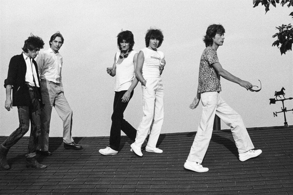 Les Rolling Stones, Long View Farm, MA, 1981 © Arthur Elgort
