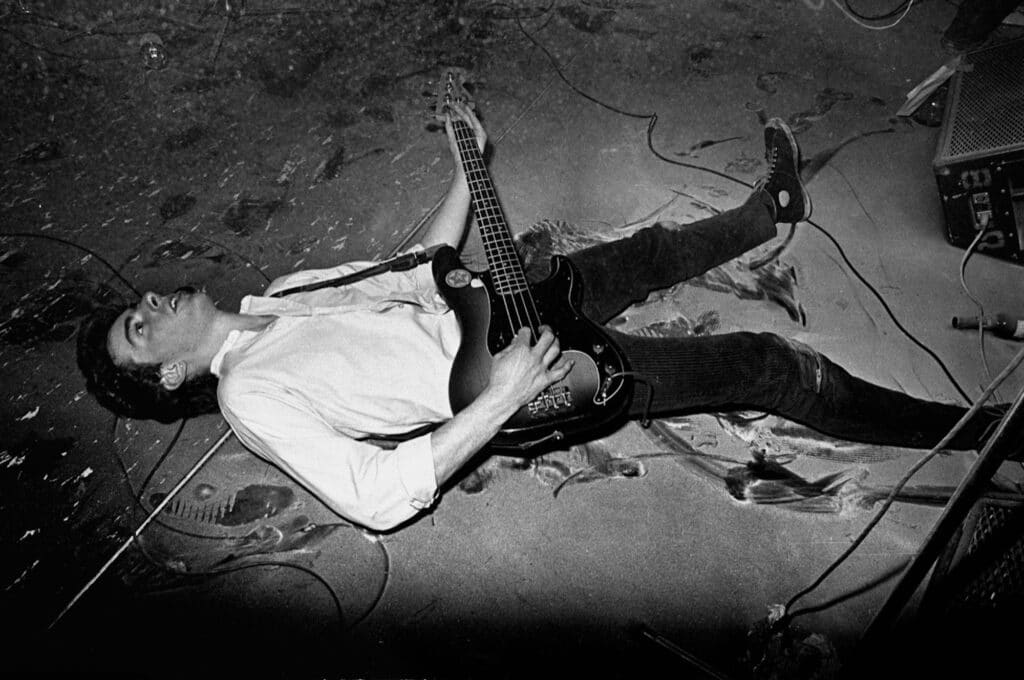 John “Segs” Jennings, bass player of The Ruts, Militant Entertainment Tour, Leicester, 1979. © Syd Shelton