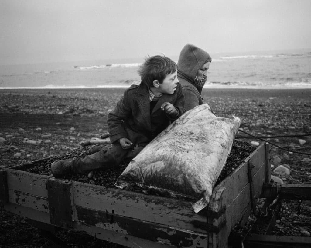 Rocker and Rosie going home, Lynemouth, Northumberland, 1984 © Chris Killip Photography Trust / Magnum Photos, Courtesy Augusta Edwards Fine Art