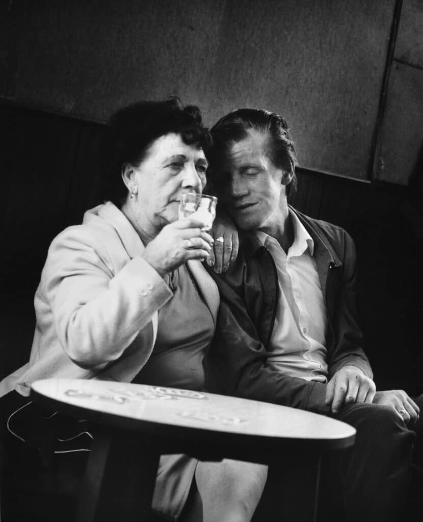 Sandy and his Aunty Elsie, Early Doors in the Commercial, South Bank, Middlesbrough, 1983 © Graham Smith, Courtesy Augusta Edwards Fine Art