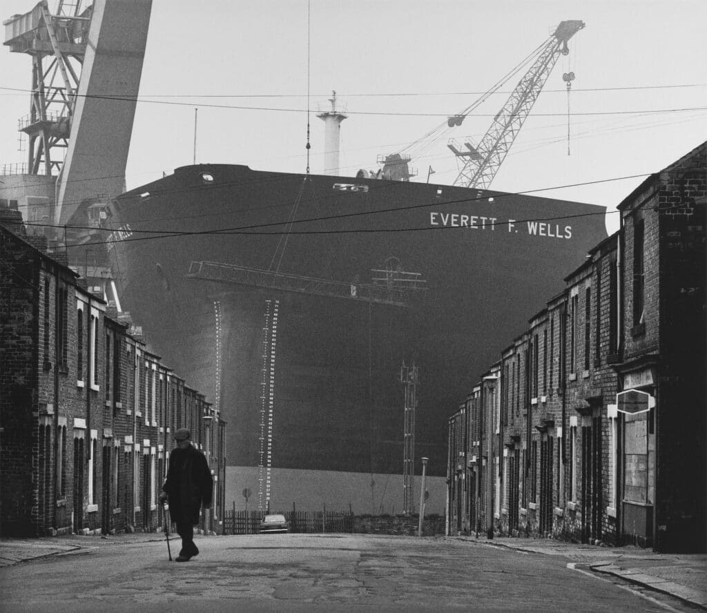 Everett F. Wells, chantier naval Swan Hunters, Leslie Street, Wallsend, Tyneside, 1977 © Graham Smith, avec l'autorisation d'Augusta Edwards Fine Art