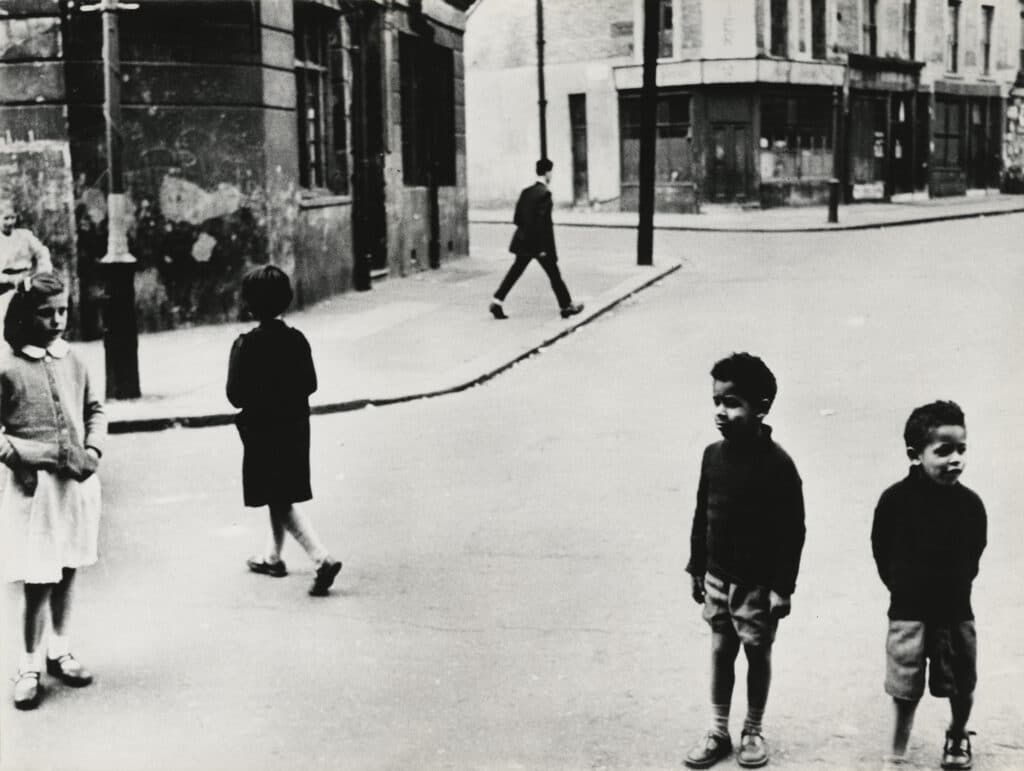 Group, Southam Street Corner, North Kensignton, London, 1957 Vintage gelatin silver print 16 13/16 x 22 3/8 in. (42.7 x 56.8 cm) 8283