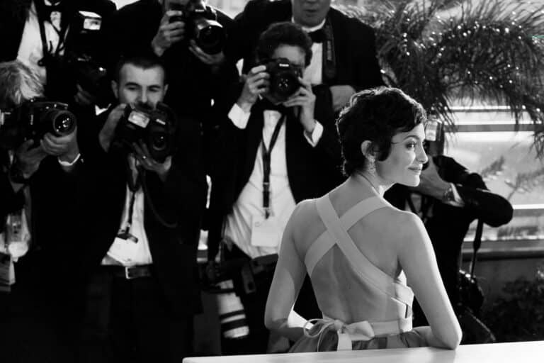 L'actrice Audrey Tautou assiste au photo-call des lauréats de la Palme d'or lors du 66e Festival de Cannes, le 26 mai 2013 à Cannes, en France.
