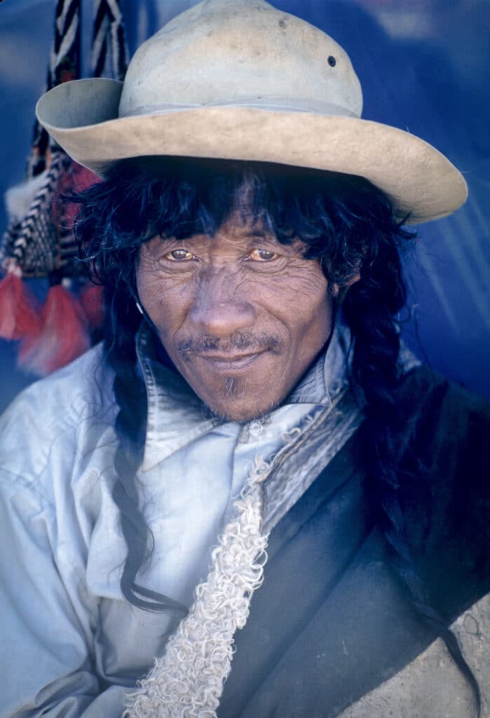 Nomade tibétain, ouest du Tibet, 1986 © William Frej