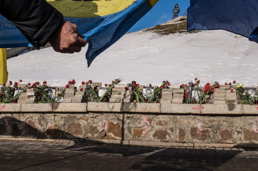 Thirs anniversary of Maidan revolution in Kyiv Ukraine on February 19, 2017. © Oksana Parafeniuk