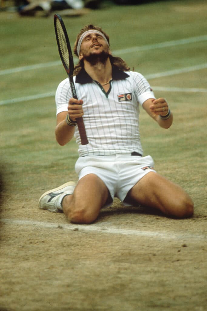 Björn Borg, Wimbledon Tournament, 1980. © Jean-Marc Pochat, L'Équipe, July 5, 1980 edition.