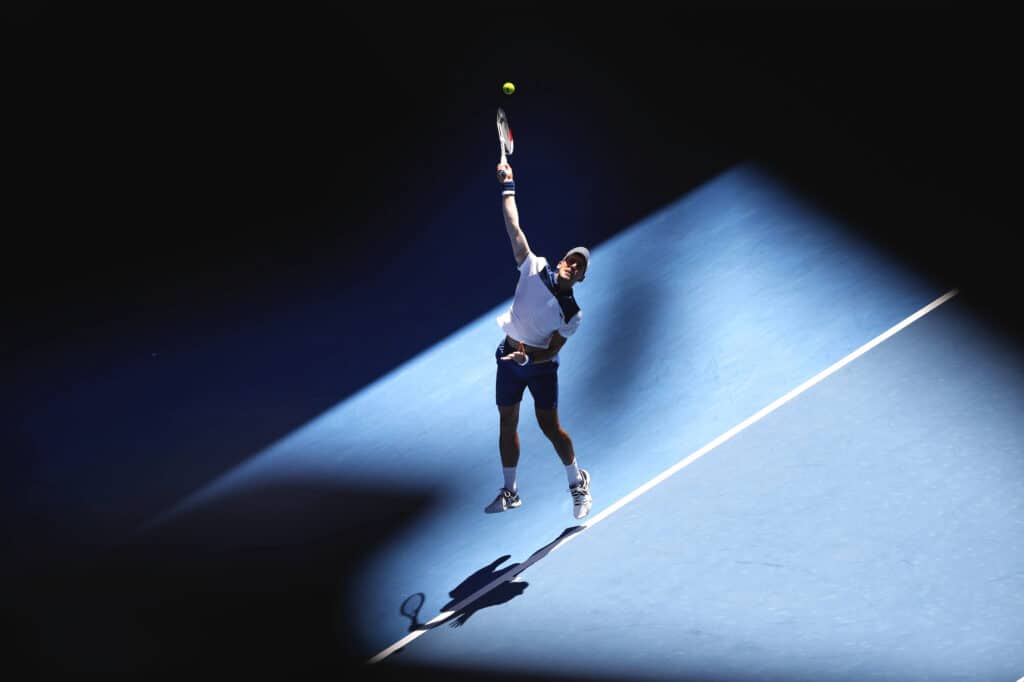 Novak Djokovic, Open d’Australie, 2018. © Nicolas Luttiau, L'Équipe.