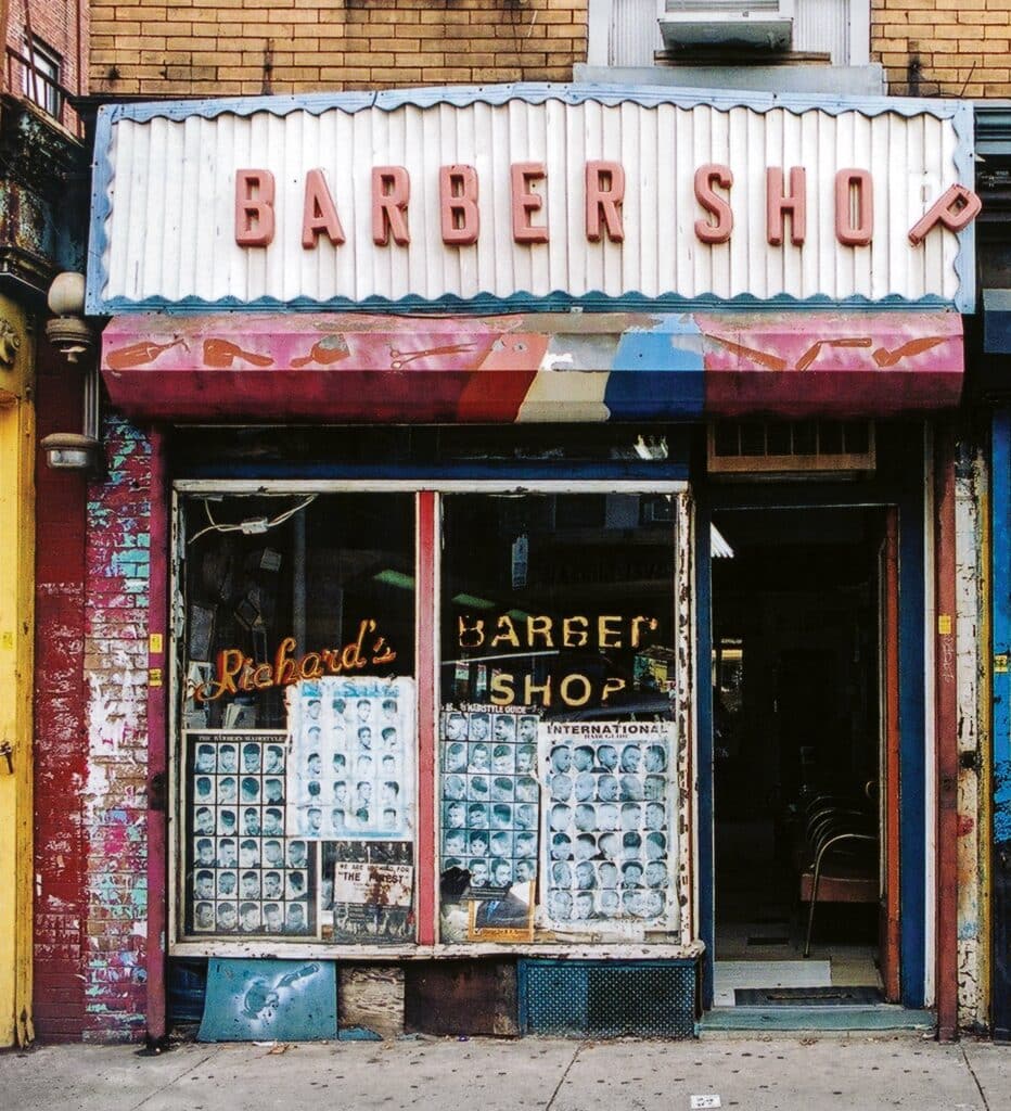 Richard's Barber Shop, Nostrand Av near Park Place, Crown Heights, 2004 © James and Karla Murray
