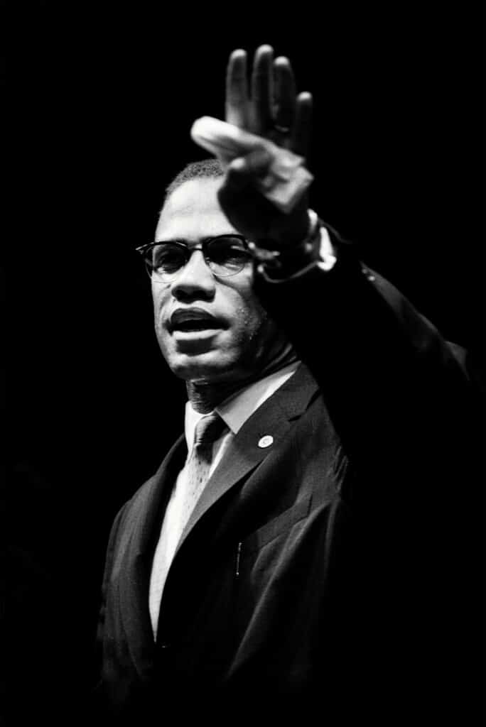 Malcolm X at a rally, Chicago, Illinois, 1963 © The Gordon Parks Foundation