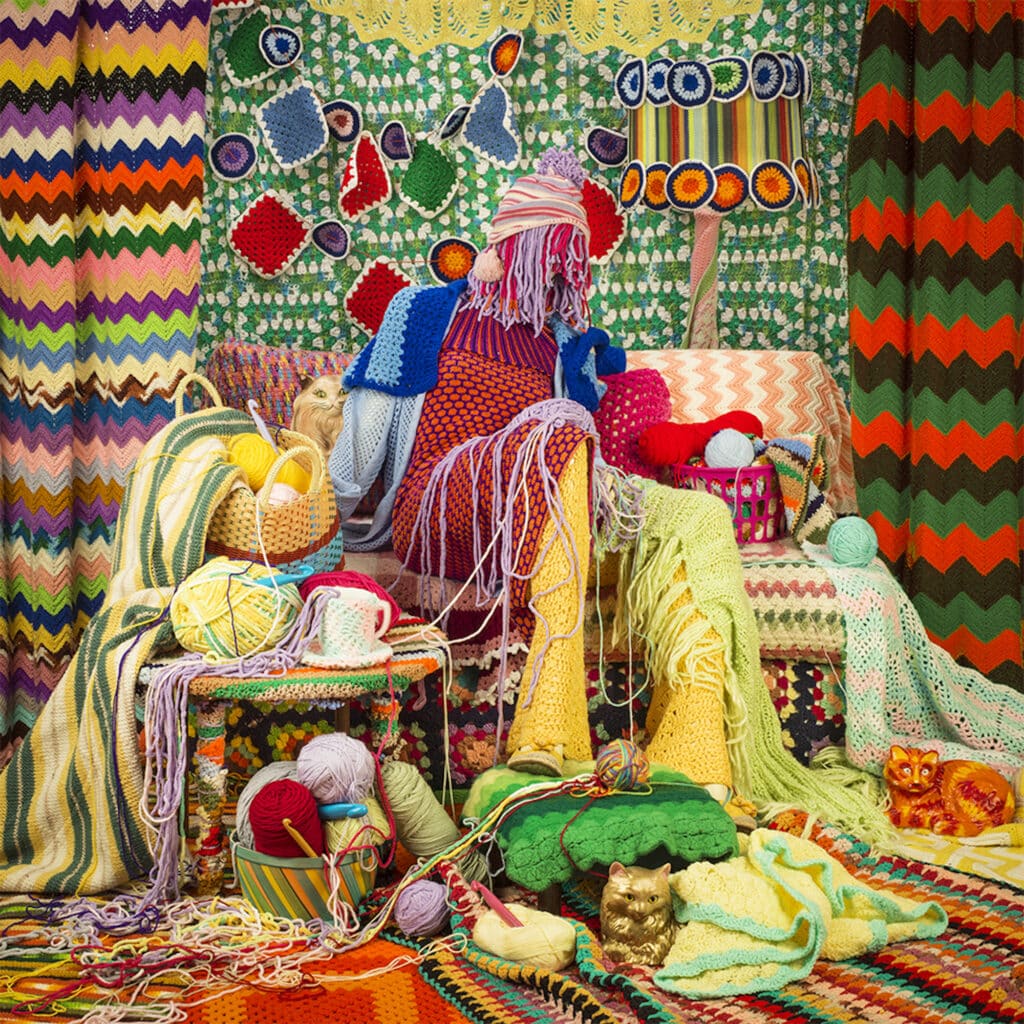 Patty Carroll, Crochet Crisis, 2022 Archival pigment print Courtesy of Catherine Couturier Gallery, Houston, TX