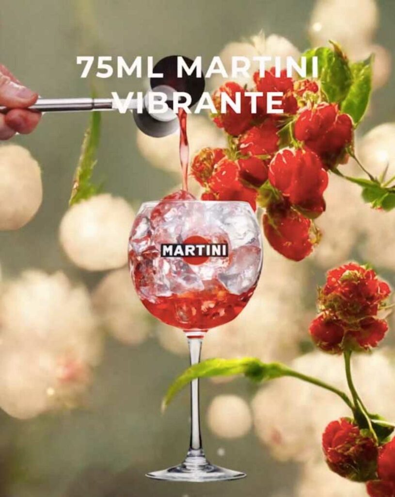 Campaign for Martini generated by Midjourney