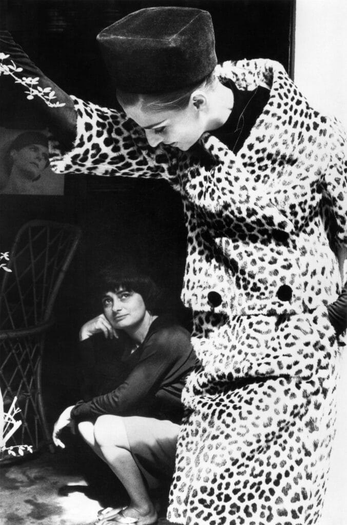Iris Bianchi and Agnès Varda, Paris, French haute couture, for Harper’s Bazaar, 1962. © Frank Horvat