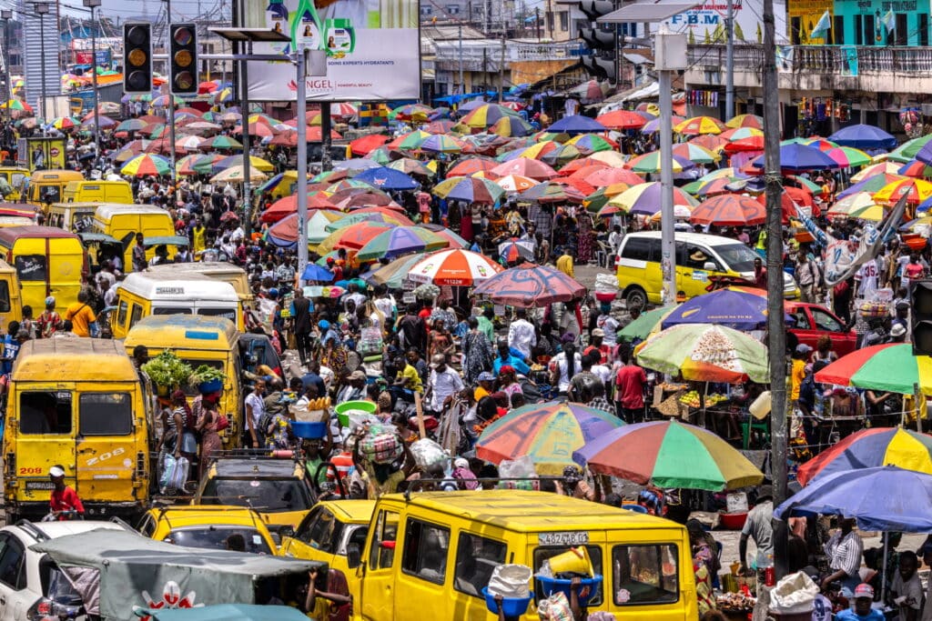 Quartier populaire de Kimbanseke appelle Chine populaire car extrêmement peuplé, Kinshasa compte 15 Million d’habitant. © Pascal Maitre