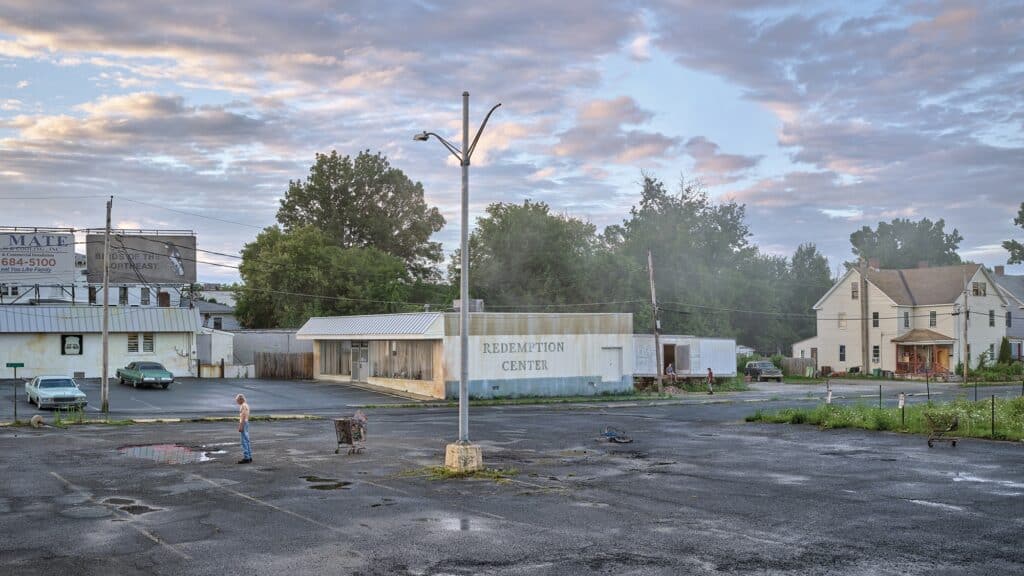 Gregory Crewdson. Redemption Center, An Eclipse of Moths series, digital pigment print, 2018-2019. Courtesy of the artist.