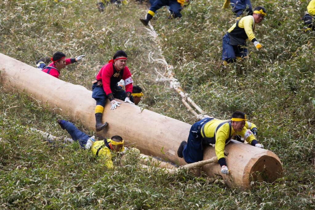 Log Riding © Sol Neelman. From the book "More Weird Sports"