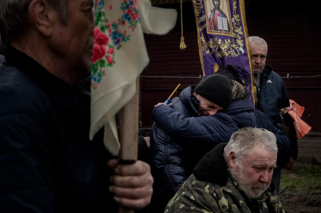 Ukraine, Chernihiv. Avril 2022. Enquête dans les zones au Nord de Kiev après le retrait des forces russes.