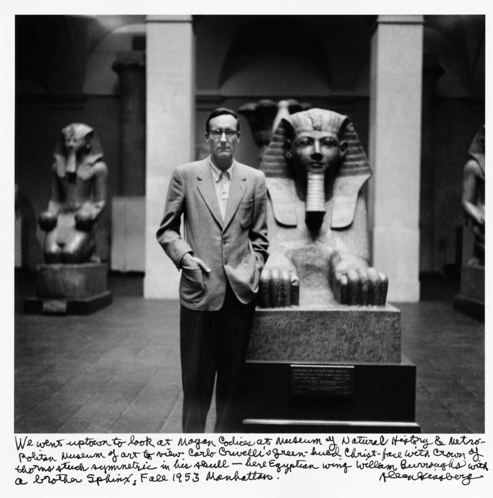William S. Burroughs, Metropolitan Museum of Art, Fall, NYC, 1953 © Allen Ginsberg, courtesy of Fahey Klein Gallery, Los Angeles
