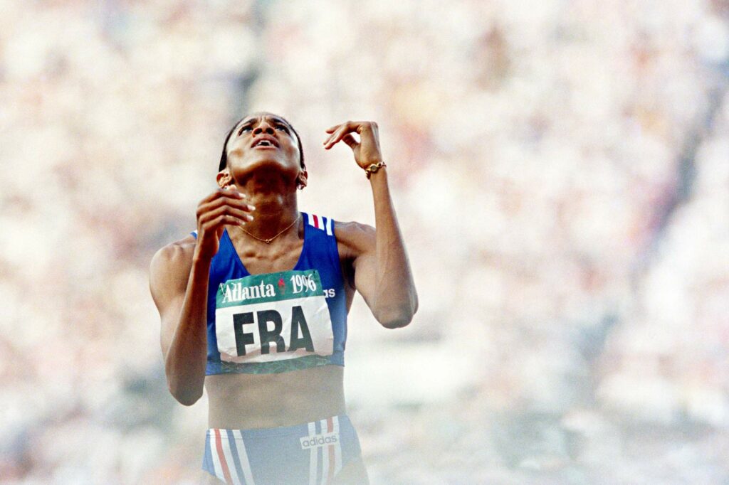 Marie José Perec at the 4x100m relay © Didier Fèvre