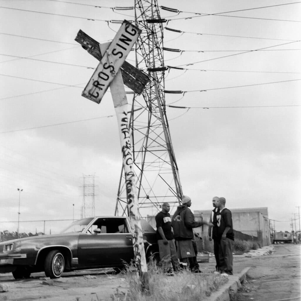 Cypress Hill meet up in East Los Angeles, near the L.A. River. © Peter Spirer