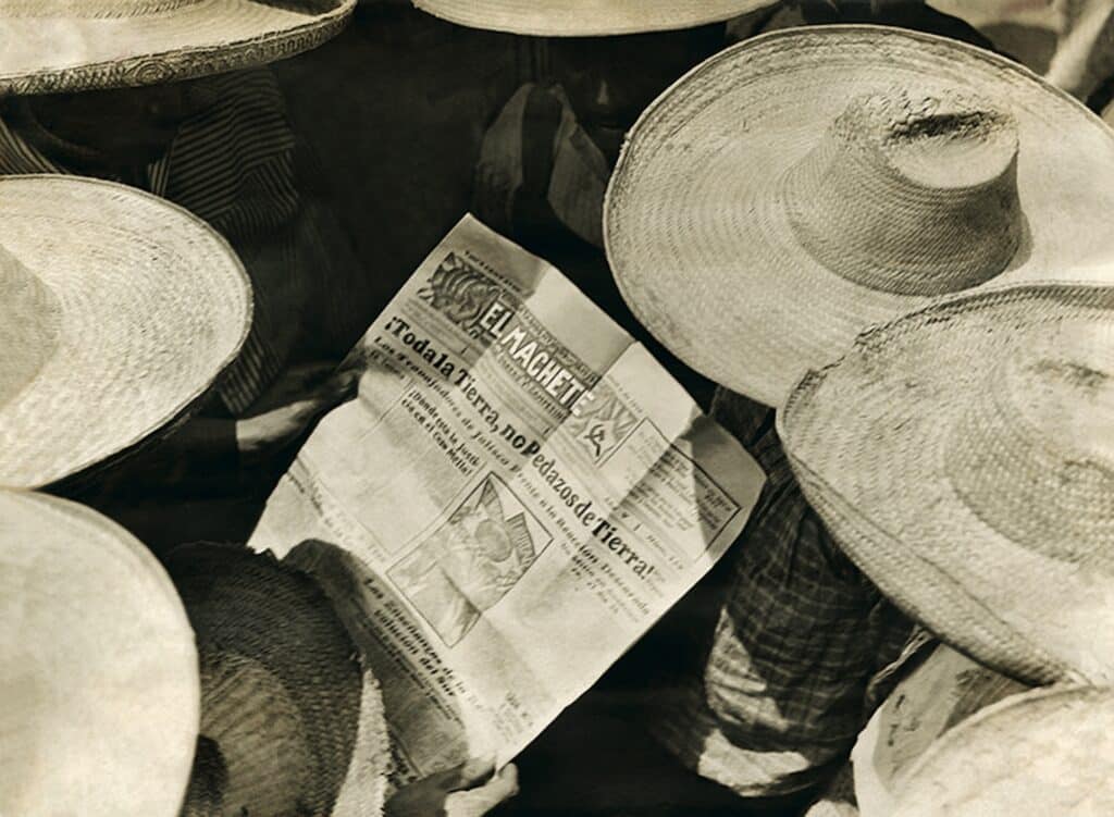 Tina Modotti, Worker reading El Machete, 1927, courtesy of Throckmorton Fine Art Gallery, New York.