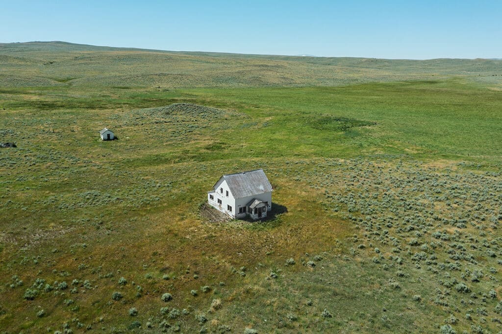 Meagher County, Montana, July 26, 2020 46°11.409946N 110°44.018901W, de la série Topographies, 2020-2021 © Stephen Shore. Courtesy 303 Gallery, New York and Sprüth Magers