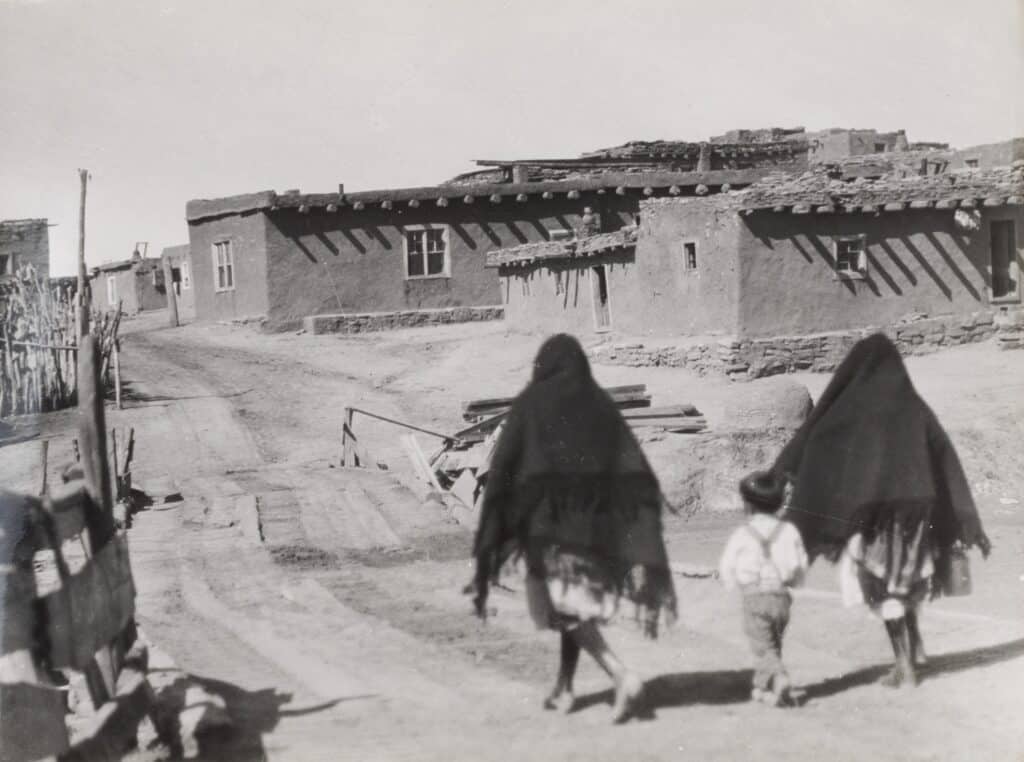 Emil Otto Hoppé, English (born Germany), 1878–1972; “Acoma Pueblo, New Mexico,” 1926, printed c.1950; gelatin silver print; image: 4 1/4 x 5 1/2 inches; Saint Louis Art Museum, Gift of Phillip Prodger and April Swieconek 185:2015