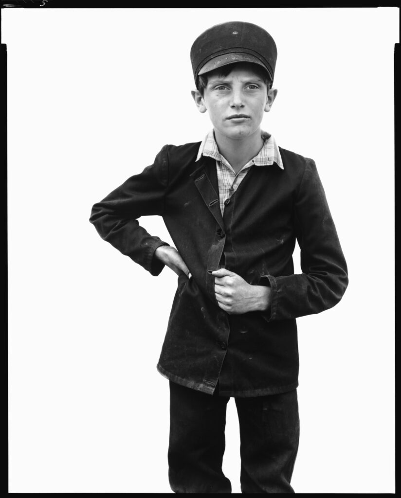 Jesse Kleinsasser, pig man, Hutterite Colony, Harlowton, Montana, June 23, 1983