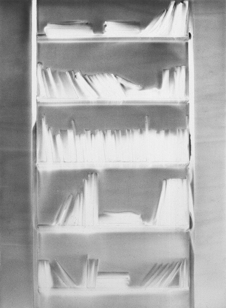 Claudio Parmiggiani, Polvere, 1998, Suie sur acrylique sur bois, 200 × 146 × 3 cm, Dijon, collection Frac Bourgogne, Courtesy Studio Claudio Parmiggiani